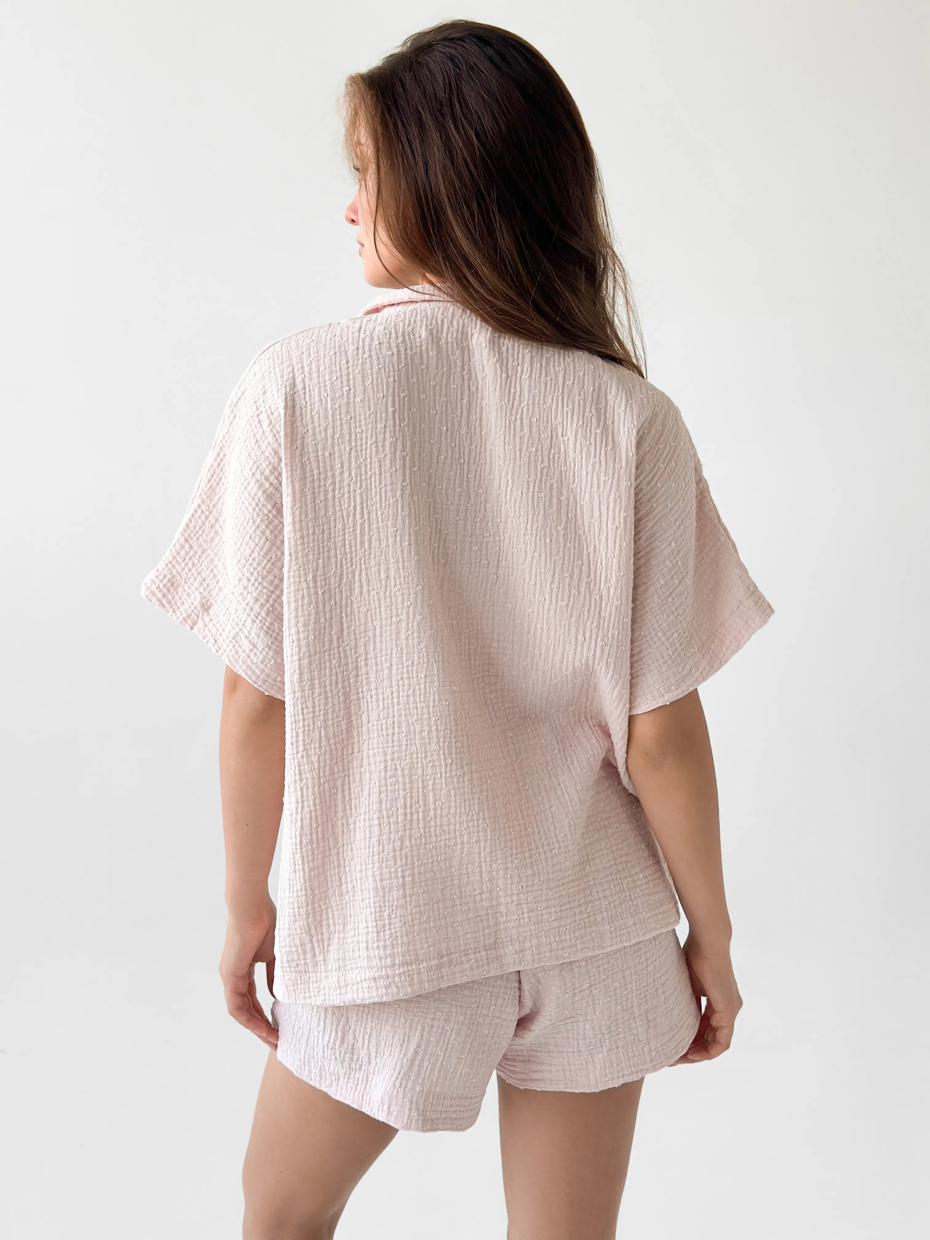 Muslin Suit shirt and shorts powder "fly" 2-sl