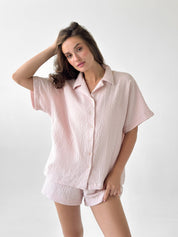 Muslin Suit shirt and shorts powder "fly" 2-sl