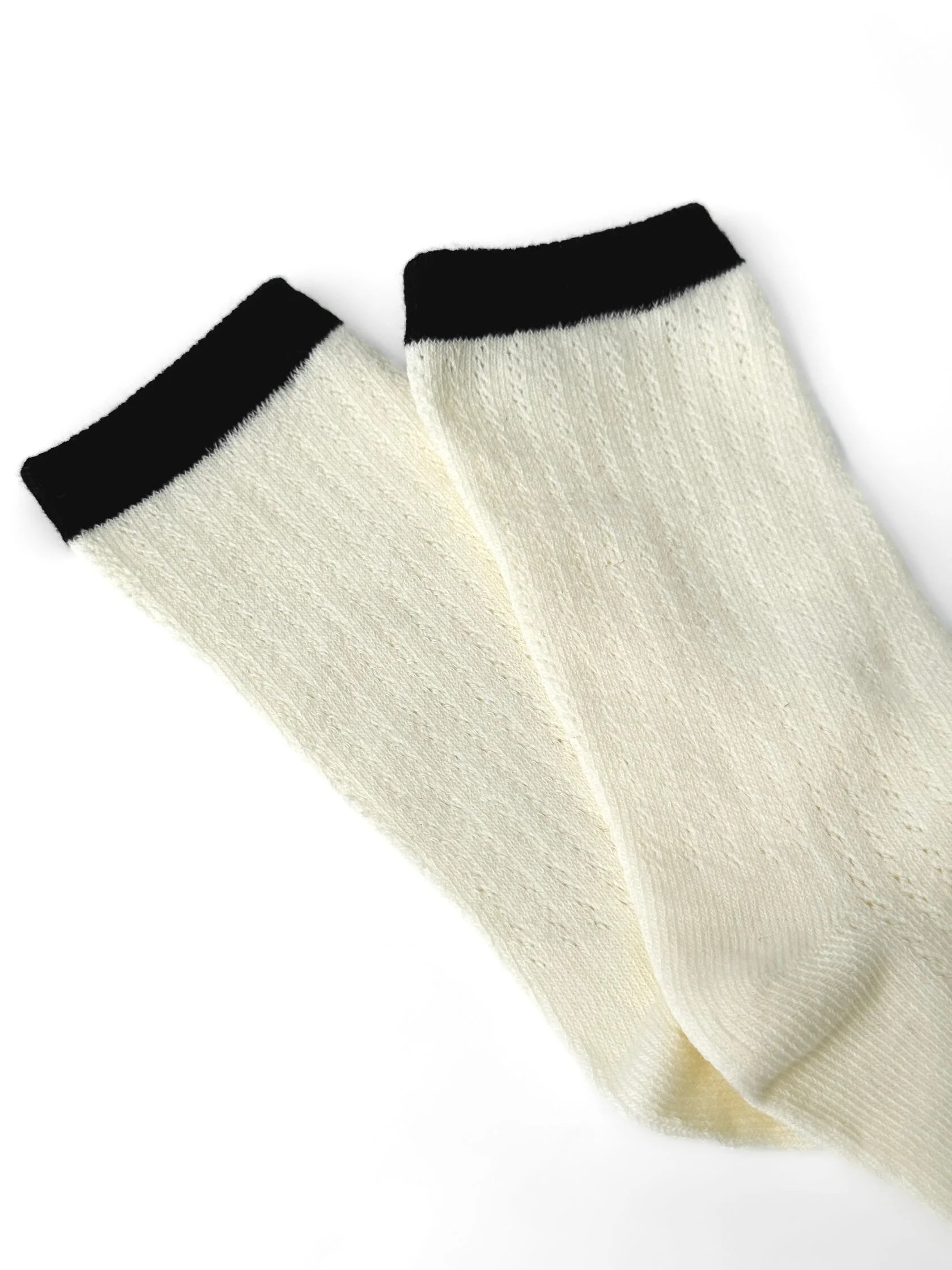 White cotton lace socks