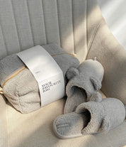 Women's HS fur slippers TEDDI grey