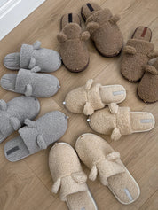 Women's HS fur slippers TEDDI grey