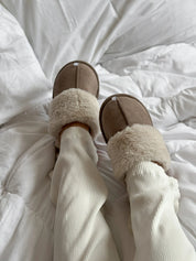 Women's slippers HS-LUX suede mocha