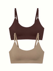Set of 2 seamless tops (brown, beige)