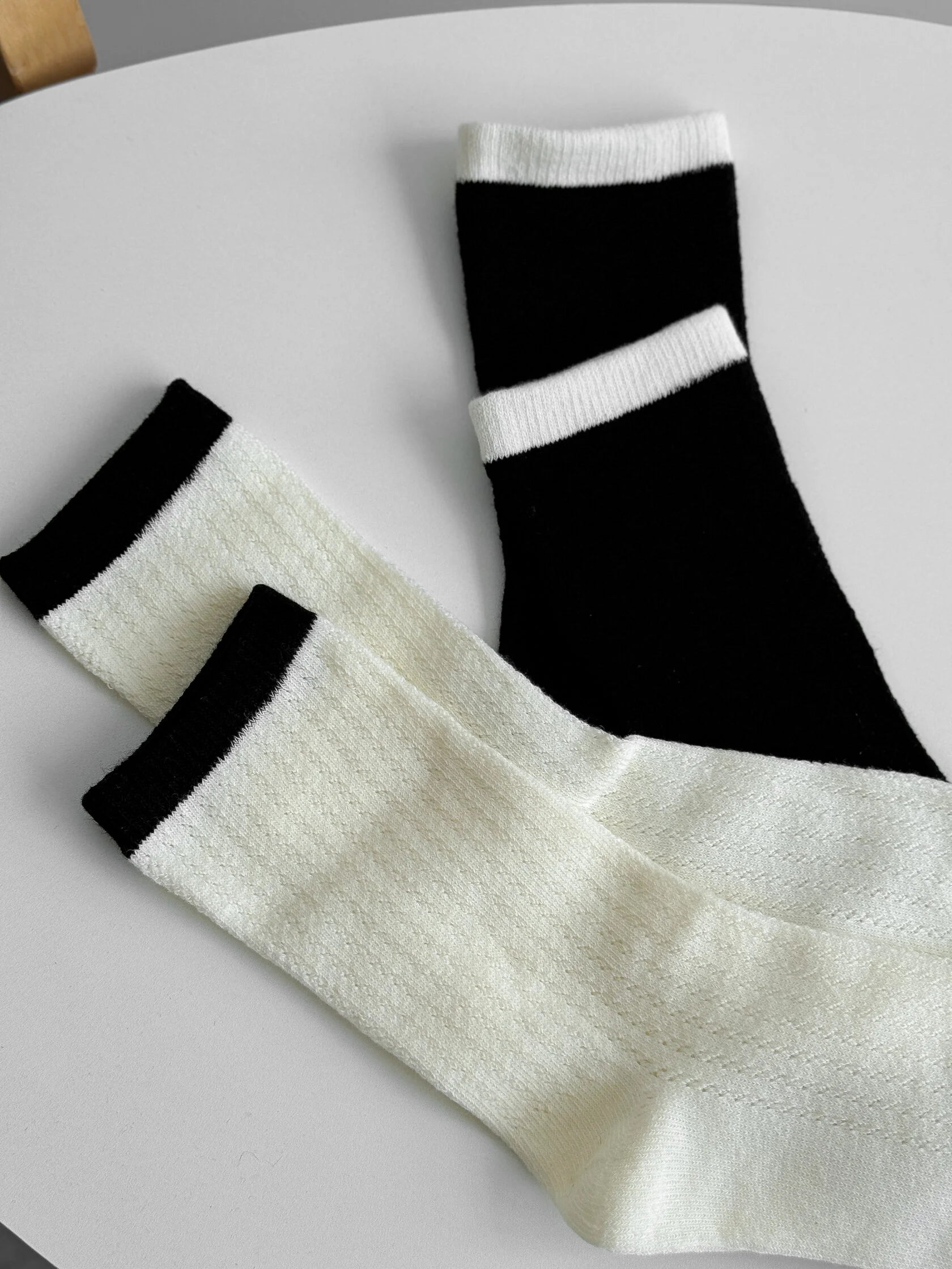 White cotton lace socks
