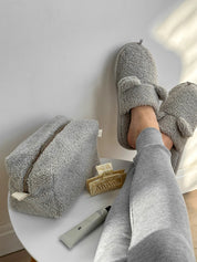 Women's HS fur slippers TEDDI grey
