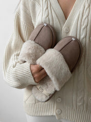 Women's slippers HS-LUX suede mocha