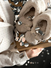Women's slippers HS-LUX suede mocha