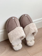 Women's slippers HS-LUX suede mocha