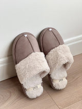Women's slippers HS-LUX suede mocha