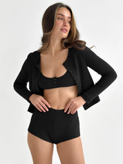 Ribbed longsleeve black