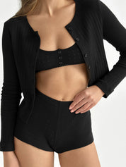 Ribbed longsleeve black