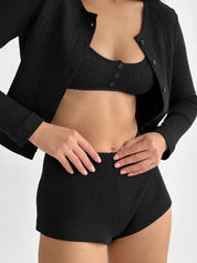 Ribbed longsleeve black