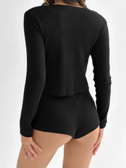 Ribbed longsleeve black