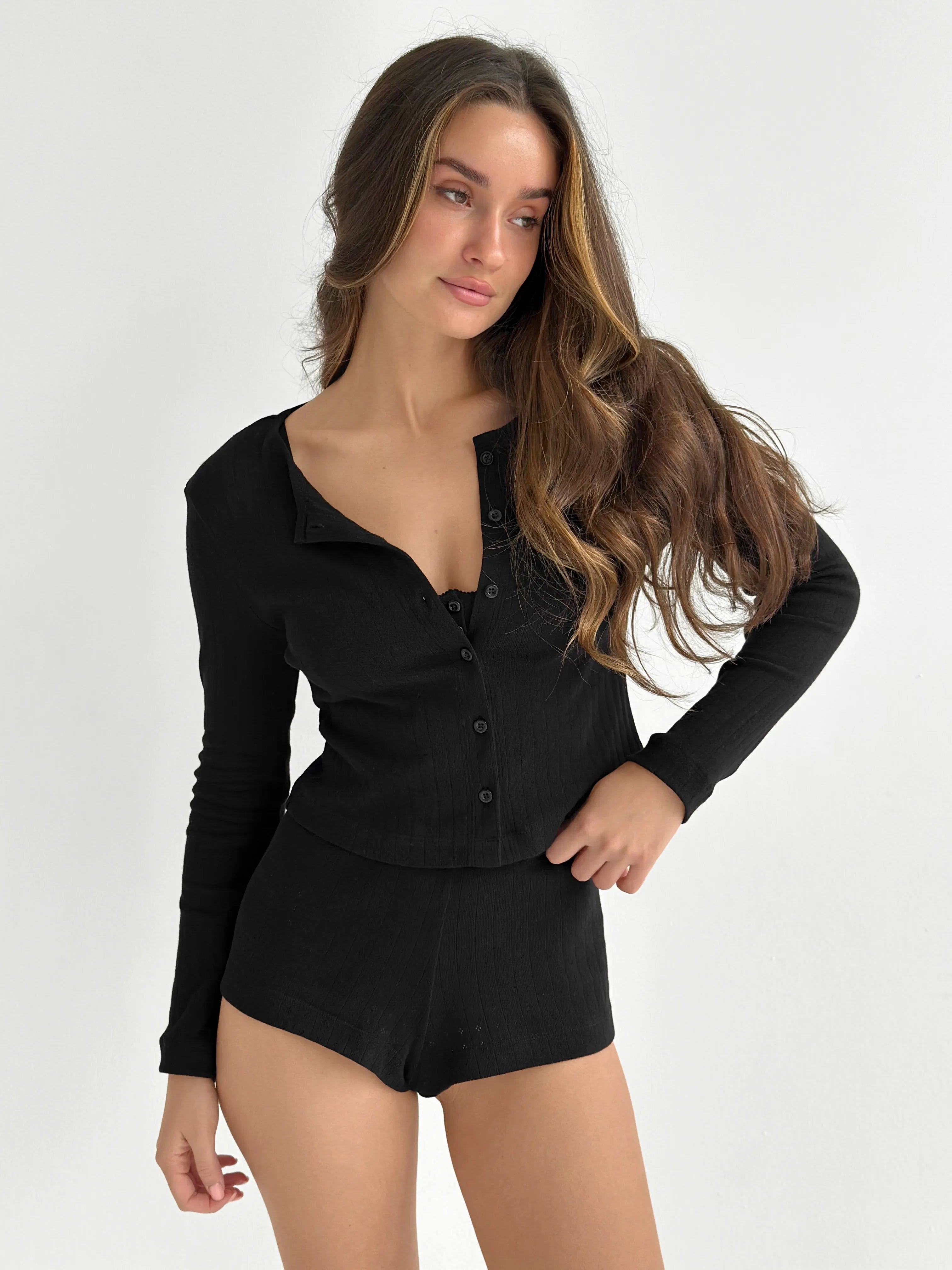 Ribbed longsleeve black