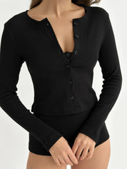 Ribbed longsleeve black