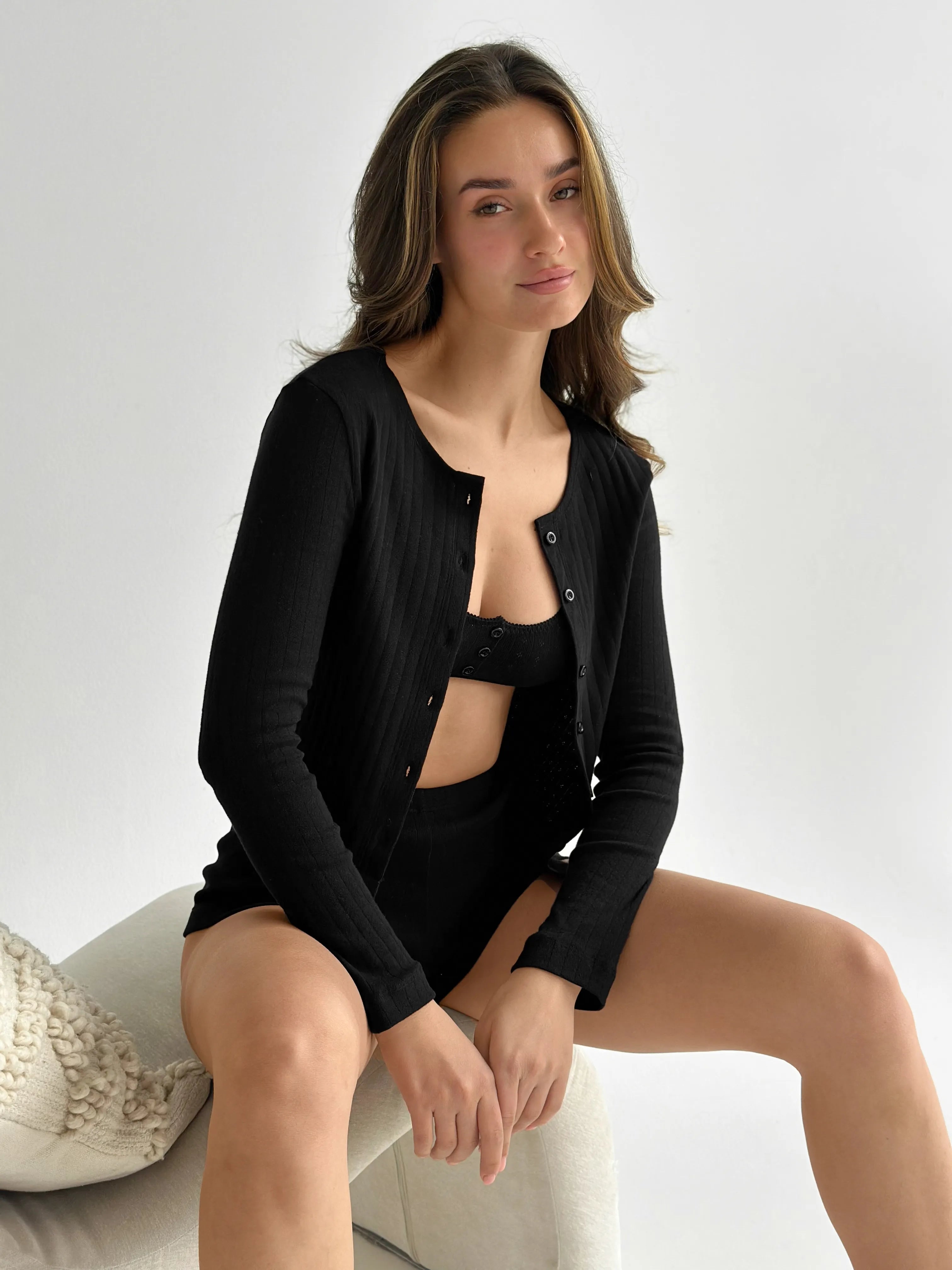Ribbed longsleeve black