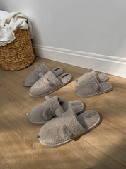 Women's HS fur slippers TEDDI grey