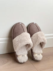 Women's slippers HS-LUX suede mocha