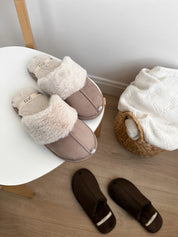 Women's slippers HS-LUX suede mocha