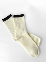 White cotton lace socks