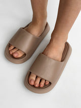 Twins foam beach and street slippers caramel