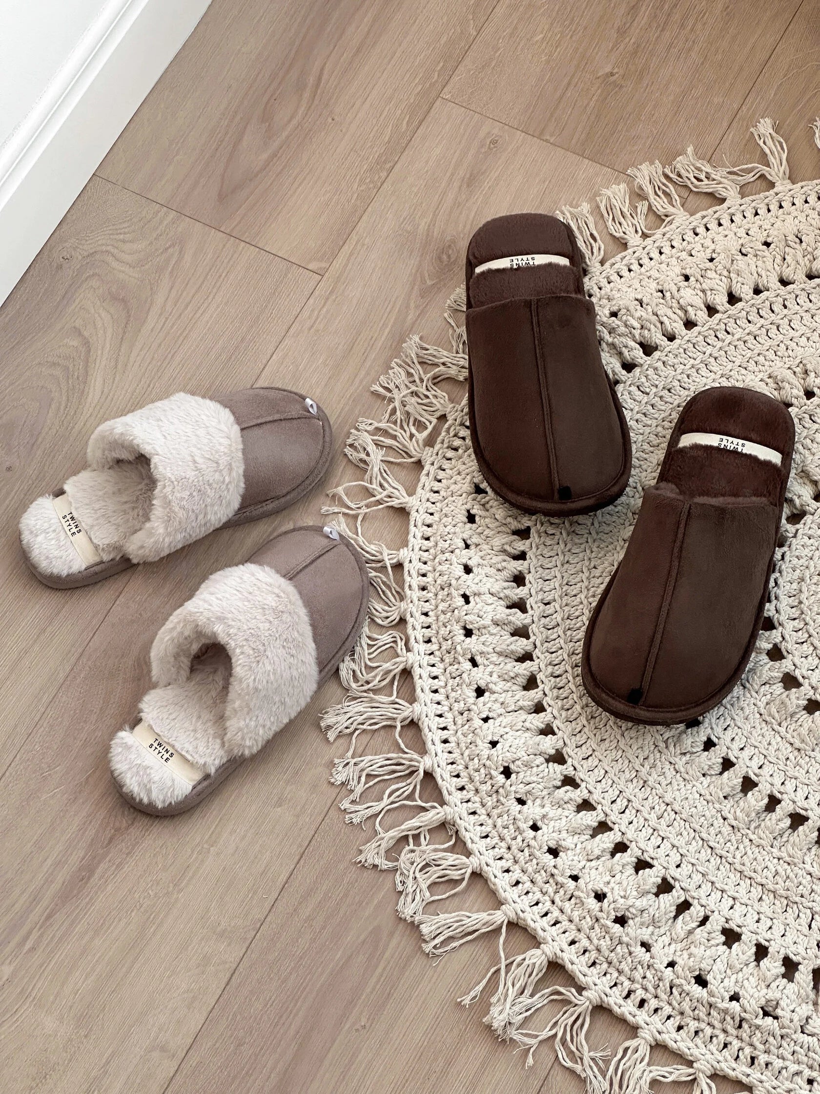 Women's slippers HS-LUX suede mocha