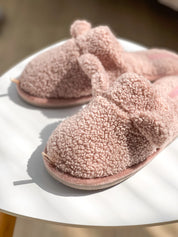 Women's HS fur slippers TEDDI pink