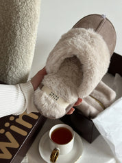 Women's slippers HS-LUX suede mocha