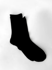 Black cotton openwork socks