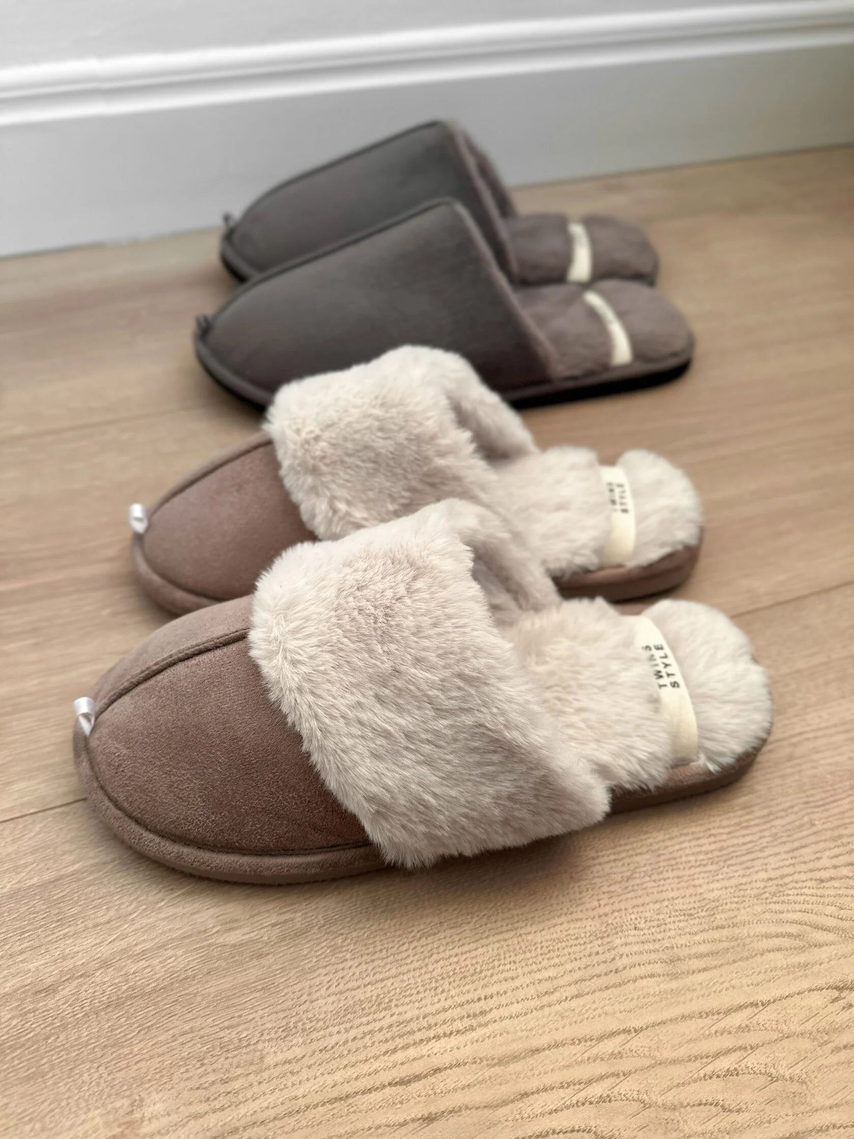 Women's slippers HS-LUX suede mocha