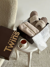Women's slippers HS-LUX suede mocha