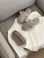 Women's HS fur slippers TEDDI grey