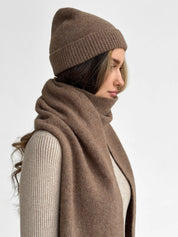 Women's scarf mocha Alpaca