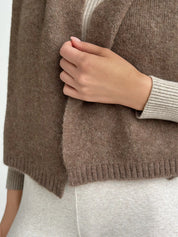 Women's scarf mocha Alpaca