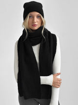 Women's black Alpaca scarf