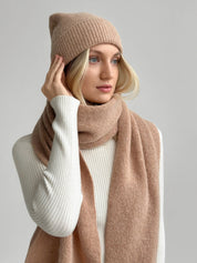Women's peach Alpaca scarf