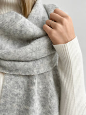 Women's scarf gray Alpaca