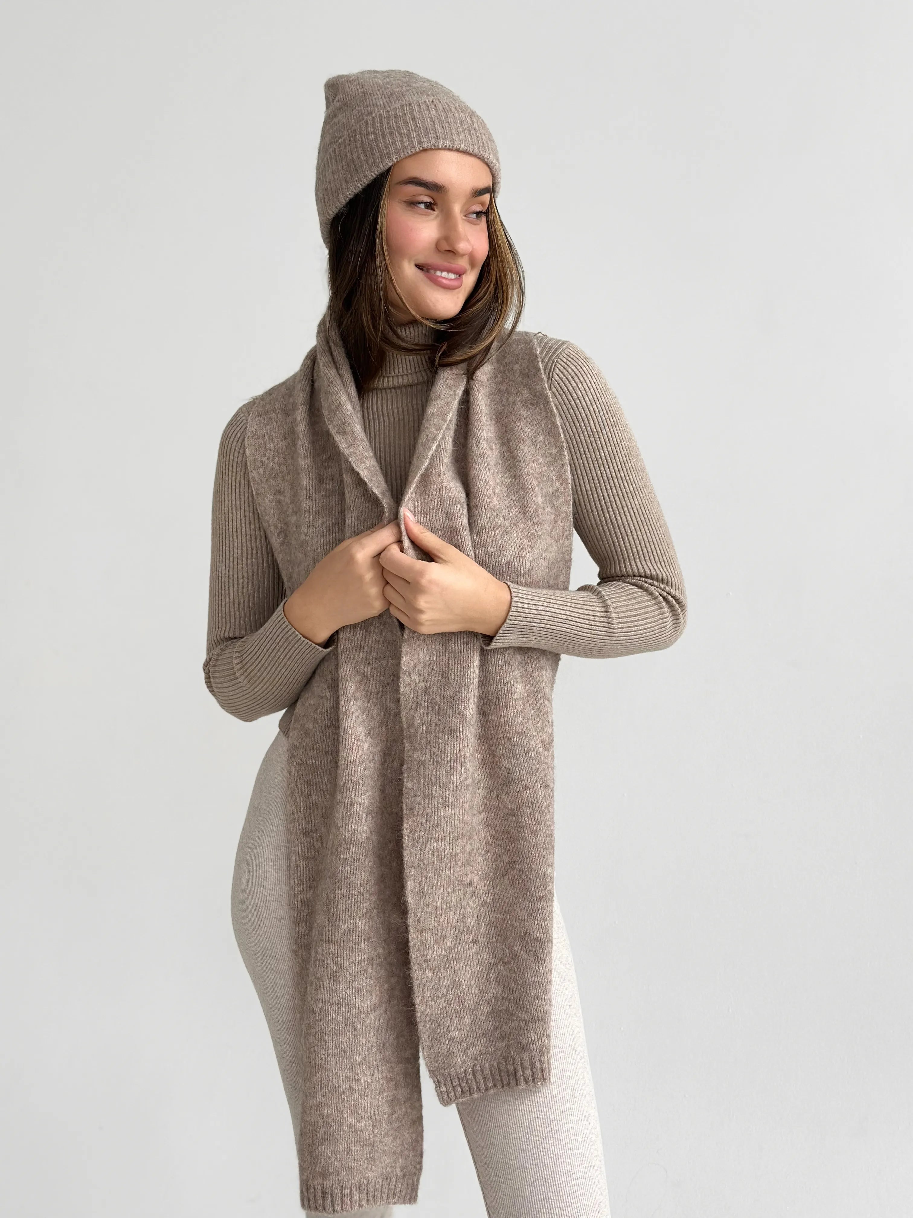 Women's Cappuccino Alpaca Scarf