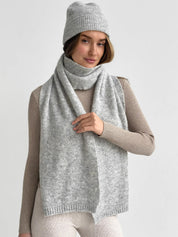Women's scarf gray Alpaca