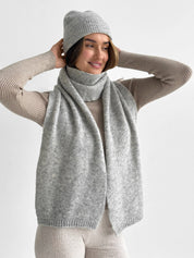 Women's scarf gray Alpaca