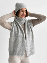 Women's scarf gray Alpaca