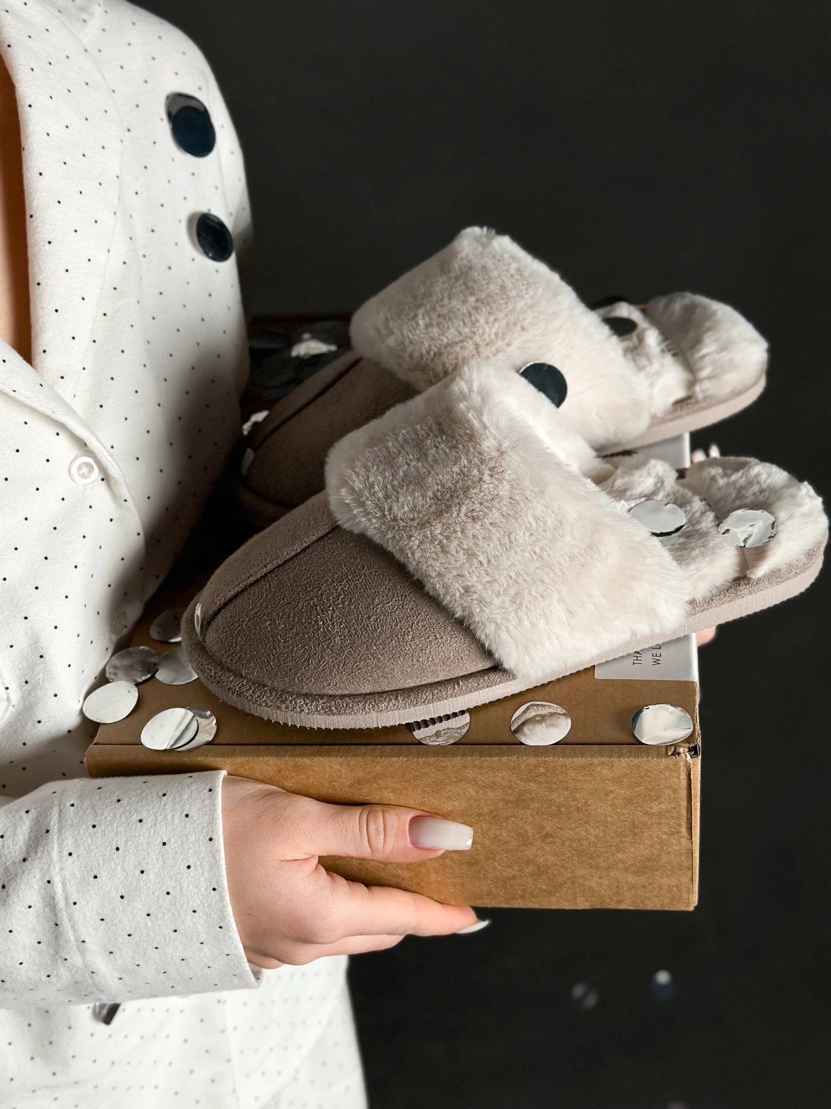 Women's slippers HS-LUX suede mocha