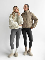 Velvet jacket with floral collar, milky onesize