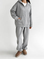 Suit Jacket and Pants (flat) 3-thread insulated gray