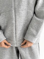 Suit Jacket and Pants (flat) 3-thread insulated gray