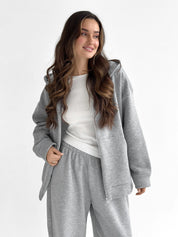 Suit Jacket and Pants (flat) 3-thread insulated gray