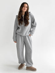 Suit Jacket and Pants (flat) 3-thread insulated gray