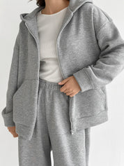Suit Jacket and Pants (flat) 3-thread insulated gray