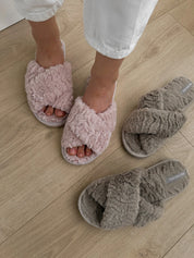 Women's HS fur slippers pink