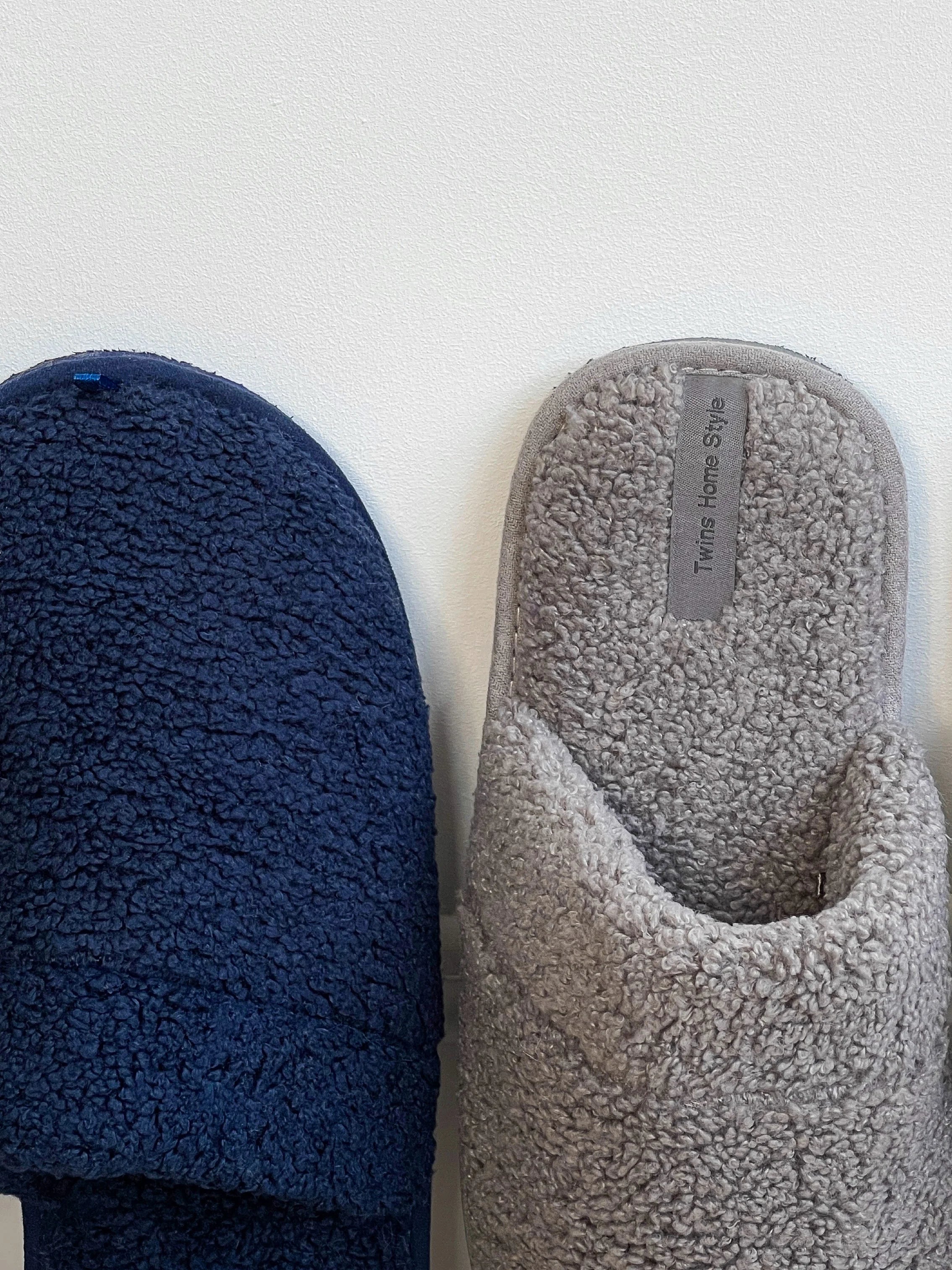 Men's Teddy slippers, blue